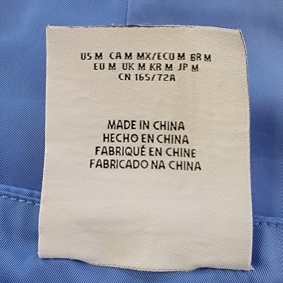 Forever 21‎ x Fubu Blue Zipper Skirt Womens Sz M Mini A Line Sporty Logo Short - Picture 6 of 6